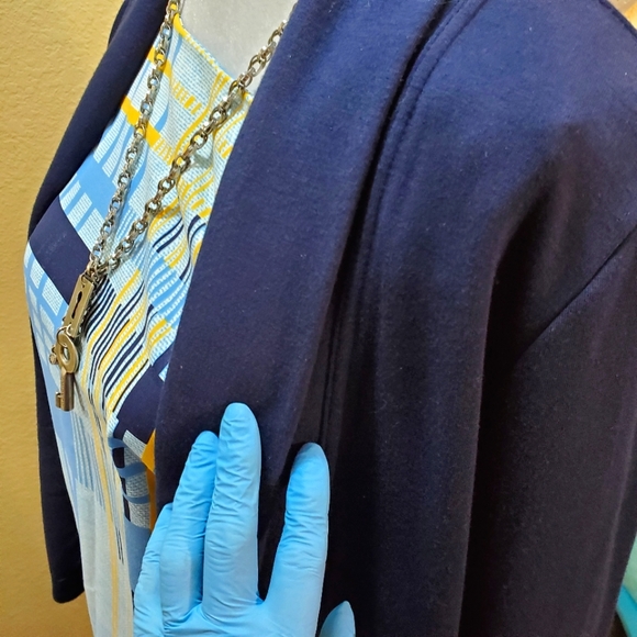 Summer & Sage Navy Blue Open Cardifgan sz M - Picture 4 of 15